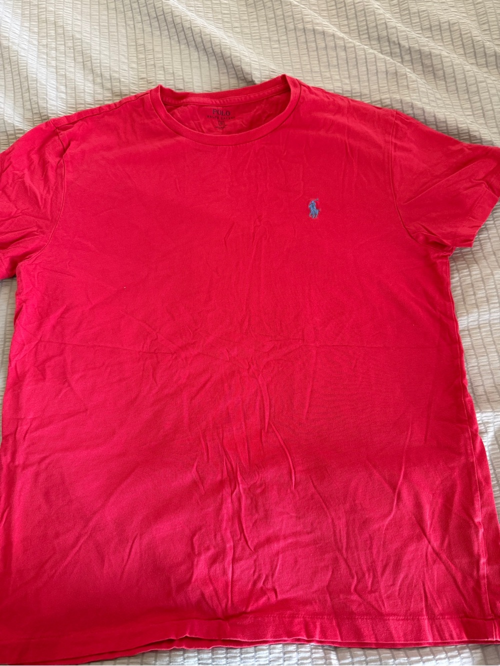 Polo by Ralph Lauren Short Sleeve Crew Tee in Red with Blue Pony